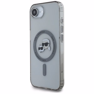Karl Lagerfeld IML Metal Karl & Choupette Heads MagSafe Alkuperäinen Pussi iPhone 17e/16e:lle - Musta