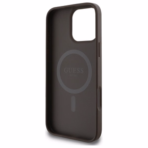 Guess 4G Ring Classic Logo MagSafe Suojakuori iPhone 16 Pro Max:lle - Ruskea