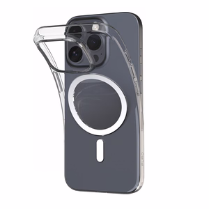 Puro 03 Mag MagSafe Silikoninen Suojakuori iPhone 16 Pro Maxille - läpinäkyvä