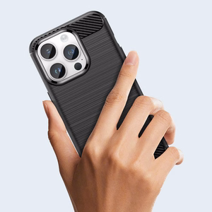 Carbon Kotelo iPhone 14 Pro Max joustava geeli takakuori sininen