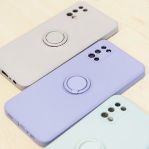 Finger Grip Suojakuori Samsung Galaxy S25:lle vaaleanvihreä