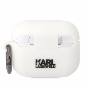 Karl Lagerfeld KLAPRUNCHH AirPods Pro Suojakuori valkoinen/valkoinen Silikoninen Choupette Head 3D
