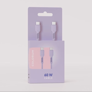 COLORUM CK60-CC-09 USB-C – USB-C kaapeli 1,8m 3A laventeli