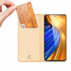 Dux Ducis Skin Pro Holster Cover Flip Cover Xiaomi Poco F4 5G kultainen