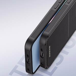 3in1 Lompakkokuori jalustalla iPhone 15 Plus:lle MagSafe RFID Blocker Dux Ducis Rafi Mag - musta
