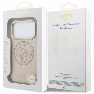 Guess Perforated 4G MagSafe Suojakuori iPhone 17 Pro Max:lle - Vaaleanpunainen