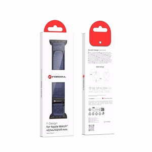 Hihna Apple Watch:lle Forcell F-Design FA05 nylon tarra 42 / 44 / 45 / 49 mm sininen