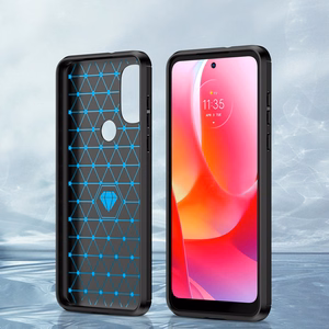 Carbon Case Joustava suojakotelo Motorola Moto G Power 2022 musta