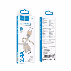 Kaapeli USB A - Micro USB Hoco 2,4A 1 m X110 kultainen