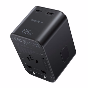 Universal Travel Charger Choetech PD5009 65W 2xUSB-C/USB-A black