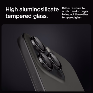 Spigen Glas.tR EZ Fit Optik kamerasuoja iPhone 14 Pro / Pro Max / 15 Pro / Pro Max / 16 Pro / Pro Max 17 Pro / 17 Pro Max - musta 2 kpl.