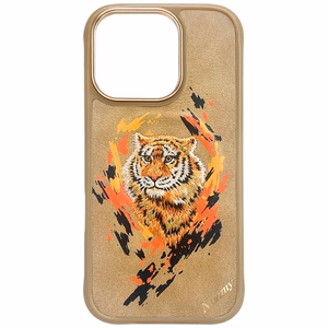 Nimmy Tiger MagSafe Suojakuori iPhone 16 Pro:lle - ruskea