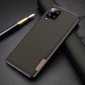 Dux Ducis Fino kotelo päällystetty nylon materiaali Samsung Galaxy A42 5G vihreä