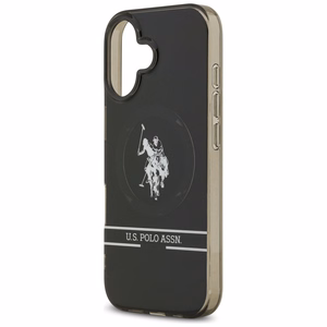 US Polo DH and Bottom Stripe Logo MagSafe -suojakuori iPhone 17 - musta