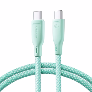 Joyroom Multi-Color Series S-A34 USB-C / USB-C PD 60W kaapeli 1m - vihreä