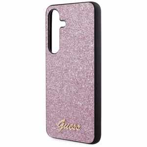Guess Glitter Script Suojakuori Samsung Galaxy S24+:lle - violetti