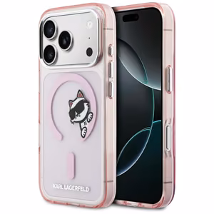 Karl Lagerfeld IML Peekaboo MagSafe Suojakuori iPhone 17 Prolle - Vaaleanpunainen
