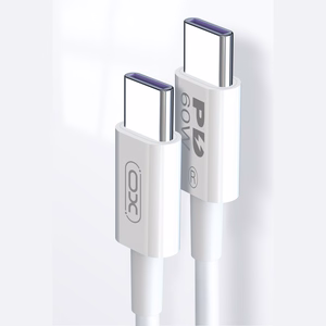 XO kaapeli NB-Q190B PD USB-C - USB-C 2,0m 60W valkoinen