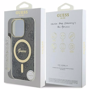 Guess IML 4G MagSafe Suojakuori iPhone 16 Pro Max:lle - Musta
