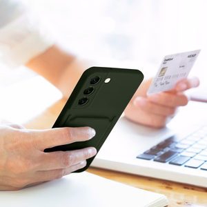 Suojakuori Samsung S24 PLUS:lle Card Case vihreä