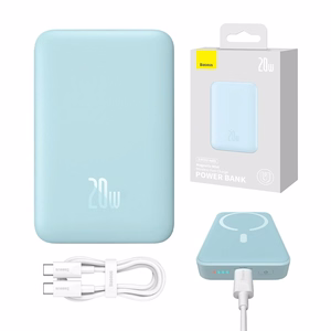 Baseus Magnetic Mini varavirtalähde 10000mAh USB-C 20W MagSafe (sininen)