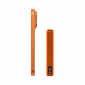 Blavec varavirtalähde 10000 mAh BJ-05 Ultra Fast 16 mm - Type C - Qi2.2 25 W + PD 45 W magneettinen induktio Magsafe 2-in-1 (PBBJ05-QI22MC10O) oranssi alumiini