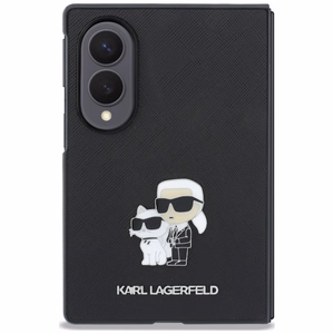 Musta Karl Lagerfeld Saffiano K&C Pin -suojakuori Samsung Galaxy Z Fold8 -mallille