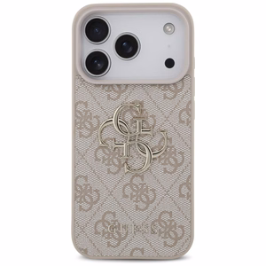 GUESS GUE005597 (4G PU Big Logo) suojakuori laitteelle iPhone 18 Pro / 17 Pro, väri: vaaleanpunainen