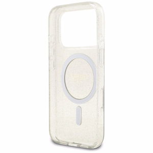 Guess IML Glitter Pearl Strap MagSafe -kuori iPhone 17 Pro - läpinäkyvä