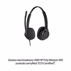 HP Poly Mission 425 USB langallinen kuulokemikrofoni