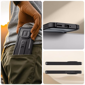 Tech-Protect Kevlar Cam+ 2-sarjan suojakuori Xiaomi Redmi Note 15 Pro 5G:lle - musta