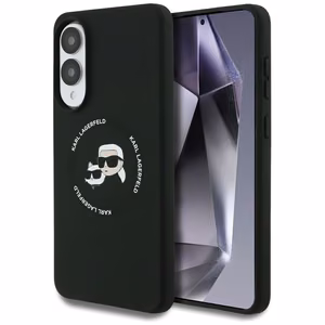 Karl Lagerfeld Magneettinen Silikoninen Suojakuori Samsung Galaxy S25 Edge:lle - Musta
