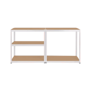 Metallinen varastohylly Rebel 180x90x40, valkoinen