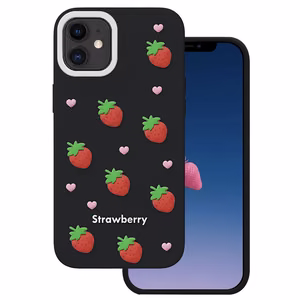 Mansikka-suojakuori iPhone 11 musta