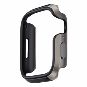 Uniq Valencia kotelo Apple Watch Series 46mm hopea/titaaninhopea