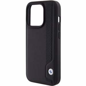 BMW Nahkainen Blue Dots iPhone 15 Pro Max Suojakuori - musta