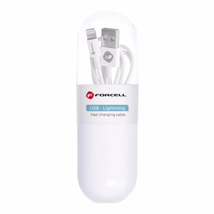 Cable USB A to Lightning Forcell F-Energy 1A Tube 1 m C316 white