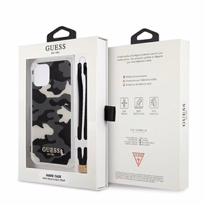 Guess GUHCP12LKSARBK iPhone 12 Pro Max 6.7" musta/musta kovakotelo Camo kokoelma