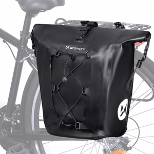 Vedenpitävä pyörän tavaratelinelaukku Wozinsky WBB24BK, 25 l, musta