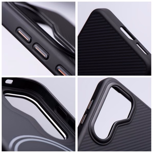 Suojakuori Samsung S26 ULTRA:lle Carbon Elite Mag Cover MagSafe-yhteensopiva musta
