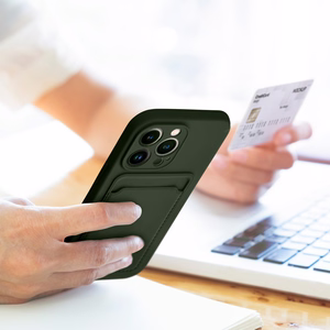 Suojakuori iPhone 15 PRO MAX:lle Card Case vihreä