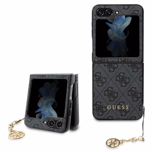 Guess 4G Charms Collection kotelo Samsung Galaxy Z Flip 5 - harmaa