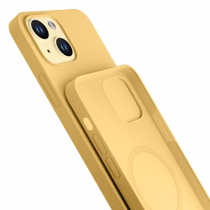 3mk Hardy Silicone MagCase Suojakuori iPhone 15 Plus:lle - keltainen