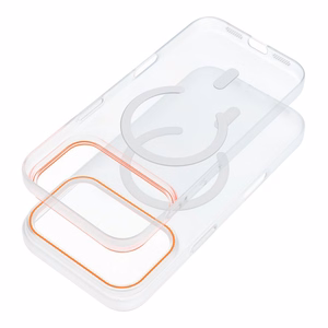 Suojakuori iPhone 17 AIR:lle Go Orange MagSafe-yhteensopiva läpinäkyvä