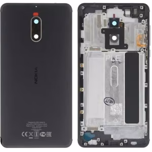 Takakansi Nokia 6 musta alkuperäinen (käytetty Grade A)