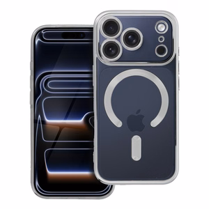Suojakuori iPhone 17 PRO:lle Electro Mag Cover yhteensopiva MagSafen kanssa hopeinen