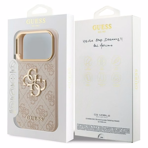 Guess 4G Big 4G Classic Logo -suojakuori iPhone 17 Pro - ruusukulta