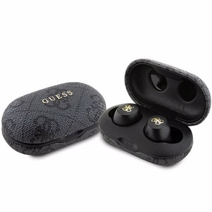 Guess Bluetooth-kuulokkeet GUTWSP4EGK TWS ENC 4G PU METAL LOGO mustat