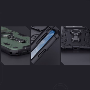 Nillkin CamShield Armor Pro Case iPhone 14 Plus kotelo panssarisuojattu kansi kameran kansi rengas jalusta musta