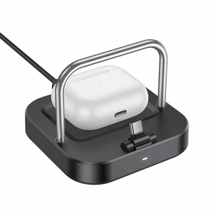 Pöytälaturi Hoco 2in1 USB-C PD QC 3A 30W + langaton lataus 5W CQ16B - musta